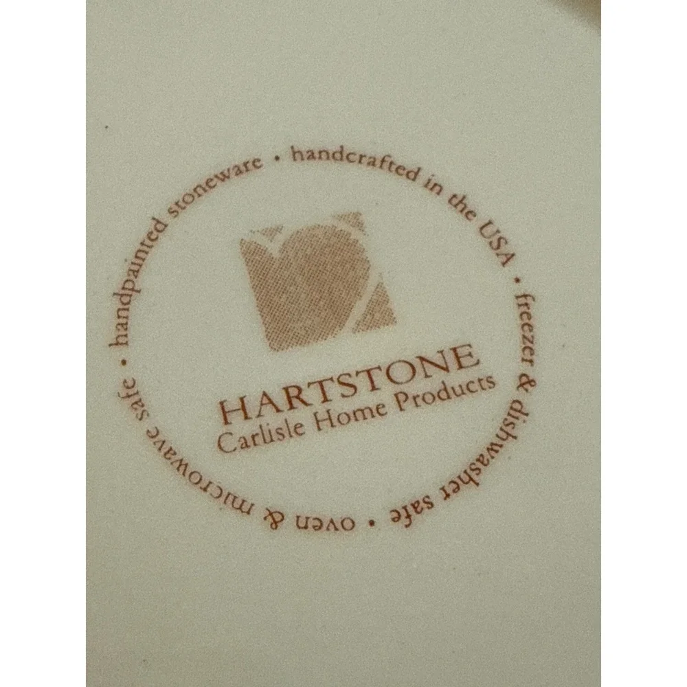 Hartstone Carlisle Home Products Handpainted Floral‎ Stoneware Plate Blue